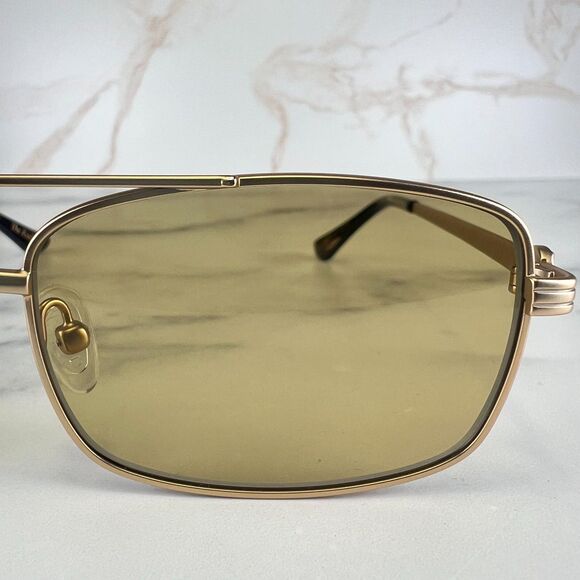 Luv Lou the Rocky Sunglasses Matte Gold Metal Frame Khaki Tint Lens 54-21-140 - Picture 7 of 11